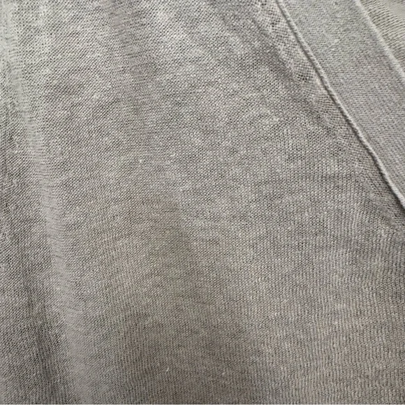 Anthropologie Moth Linen Blend Gray Button Front Cardigan Size Large - Picture 3 of 8
